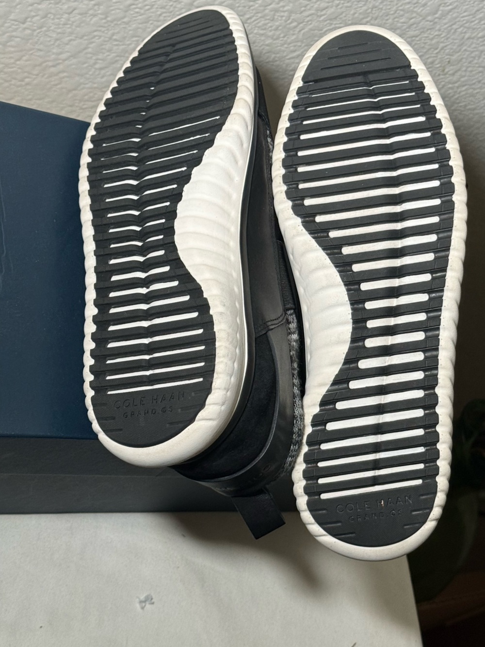 Cole Haan Women’s Slip-On Knit Sneakers in Gray and Black - Picture 8 of 9